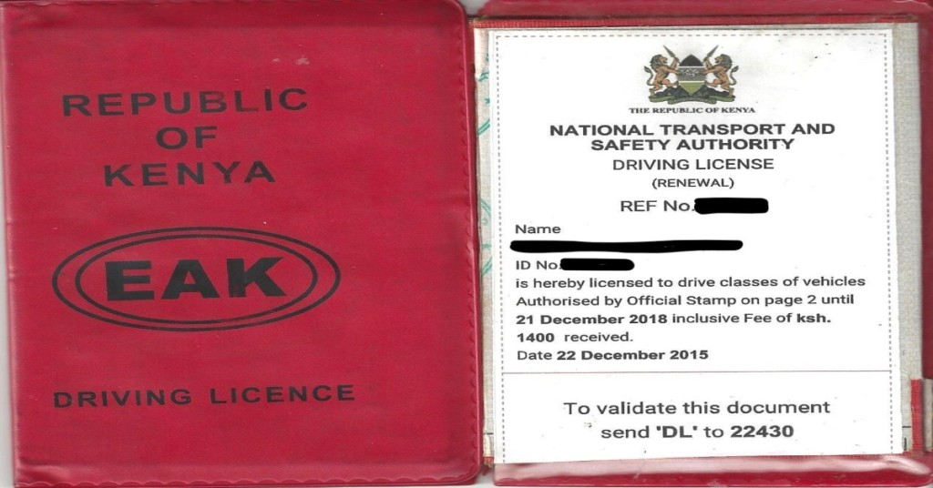 What does EAK on driving license mean?