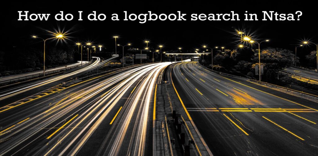 How do I do a logbook search in Ntsa? 