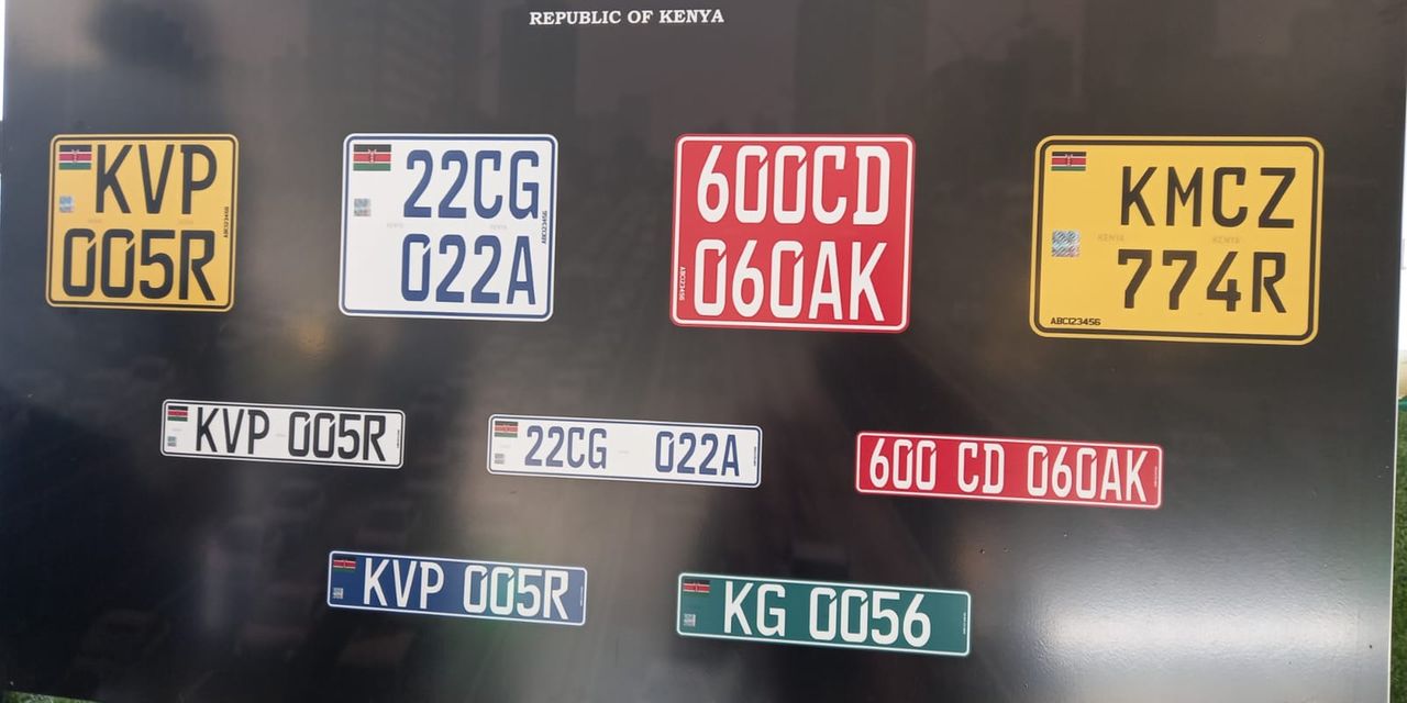 New Ntsa Number plates 